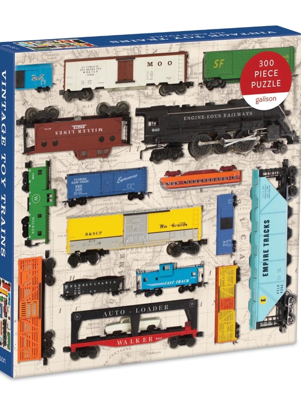 Galison Vintage Toy Trains 300 Piece Jigsaw Puzzle 8+